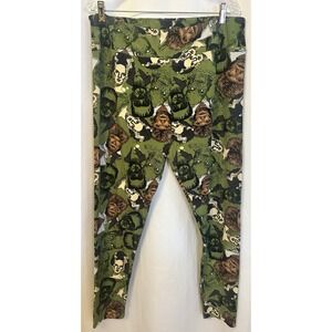 Lularoe Halloween Bride Of Frankenstein Wolf Man Leggings Size TC2